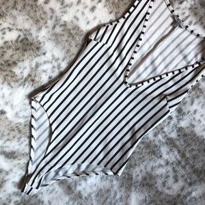 Striped bodysuit